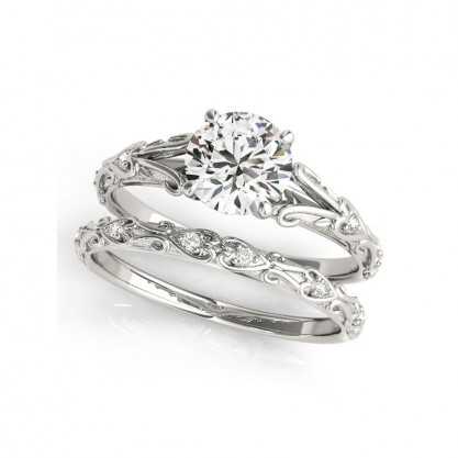 Stackable Round Cut 925 Silver Bridal Sets