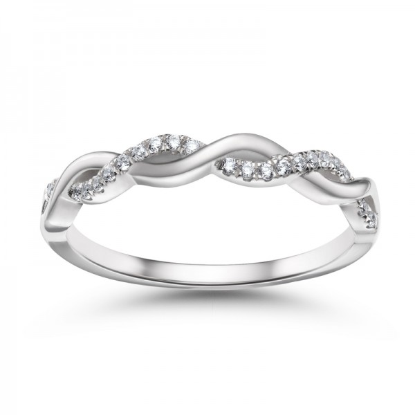 Infinity Round Cut 925 Silver Women's Bands