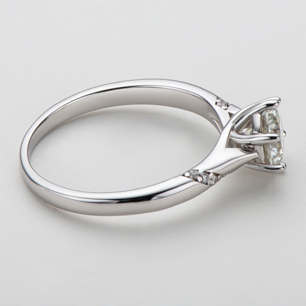 Solitaire Round Cut 925 Silver Engagement Rings