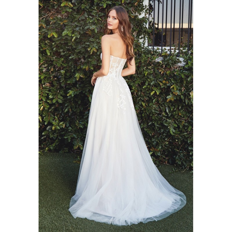 Strapless Corset Bodice A-Line Bridal Gown By Cinderella Divine -CB065W