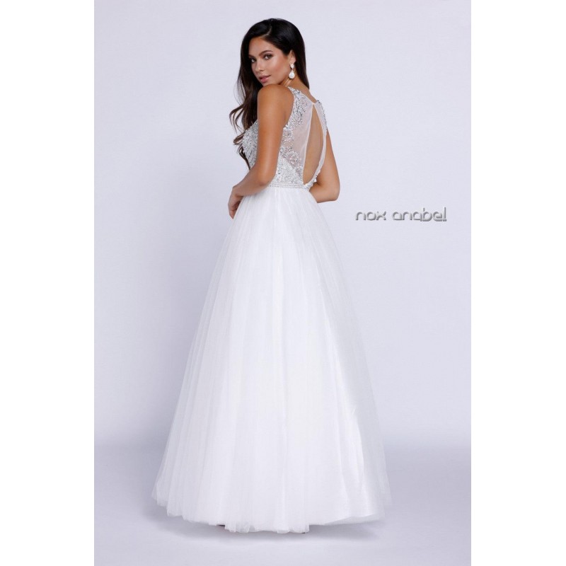 Long Bridal Formal Wedding Bridal Dress White