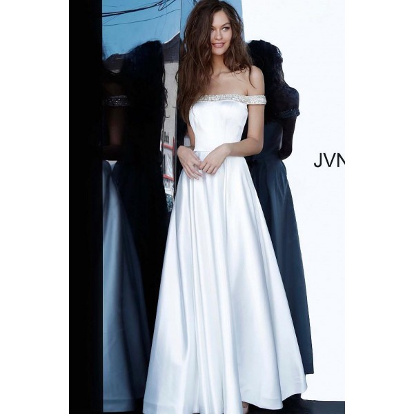 Jovani Long Wedding Dress 2282 Off White