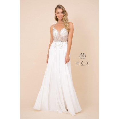 Long A-Line Wedding Dress Bridal