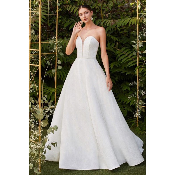 Strapless Long Bridal Wedding Dress Plus Size