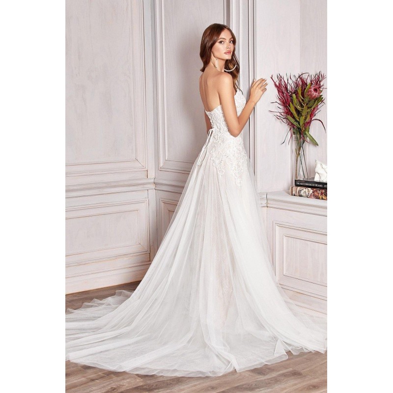 Strapless Long Bridal Gown