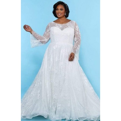 Sydneys Closet Plus Size Long Bridal Dress