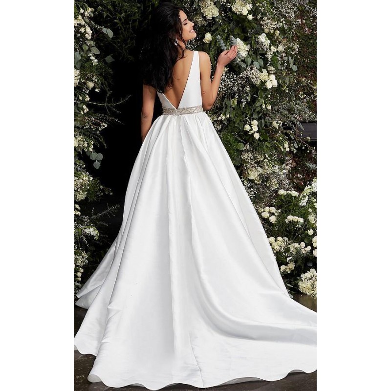 Jovani Simple Long Sleeveless Wedding Dress JB2491