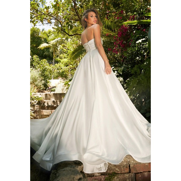 Satin Strapless Long Bridal Gown