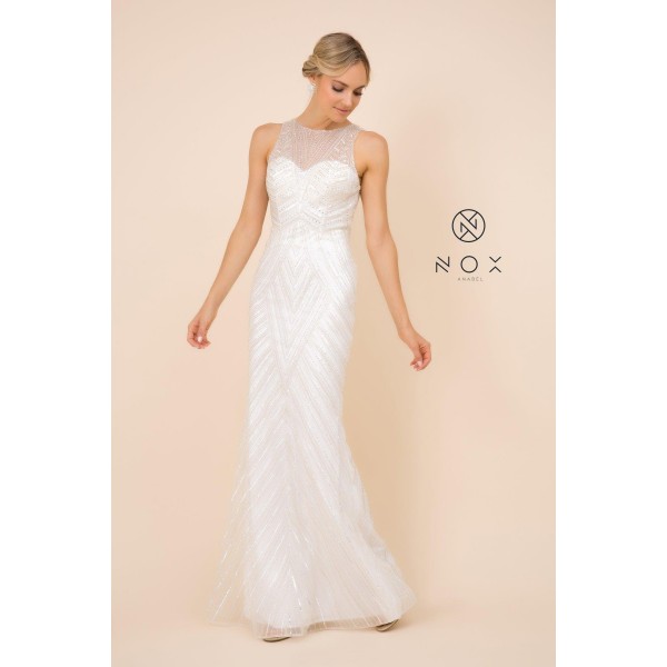 Long  Bridal Gown Sleeveless Formal Wedding Dress