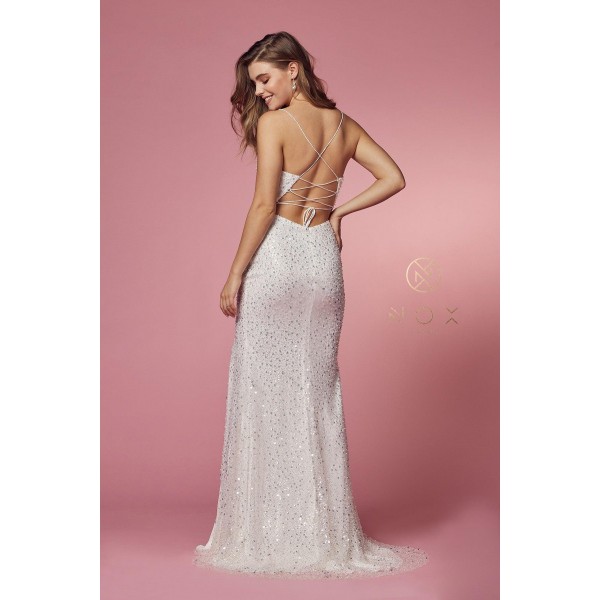 Sexy Fit and Flare Long Wedding Dress