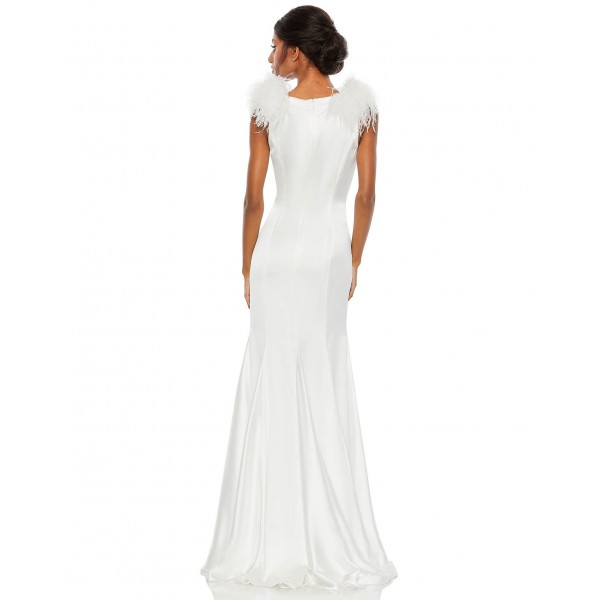 Mac Duggal Long Sleeveless Wedding Dress 68137