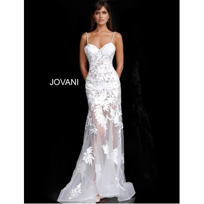 Jovani Long Fitted Wedding Dress 68401