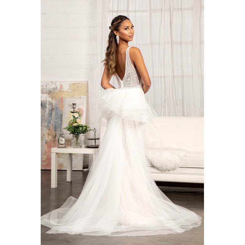 Bridal Long Sleeveless Mermaid Mesh Wedding Gown Sale
