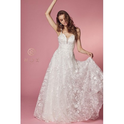 Sleeveless A-Line Long Wedding Gown Sale