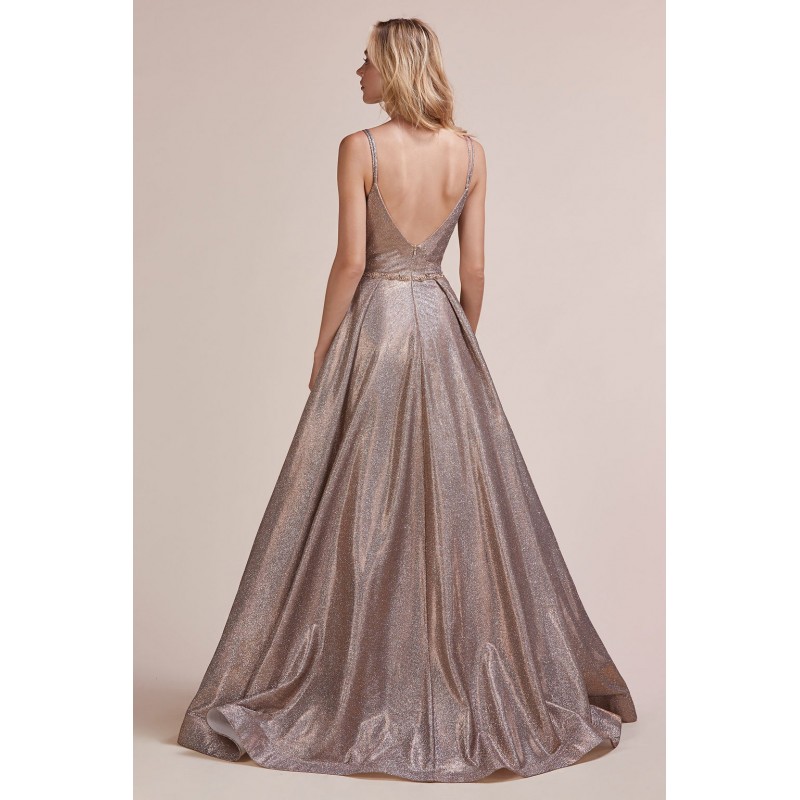 Modern Sweetheart Multi-Metallic Ballgown by Andrea and Leo -A0647