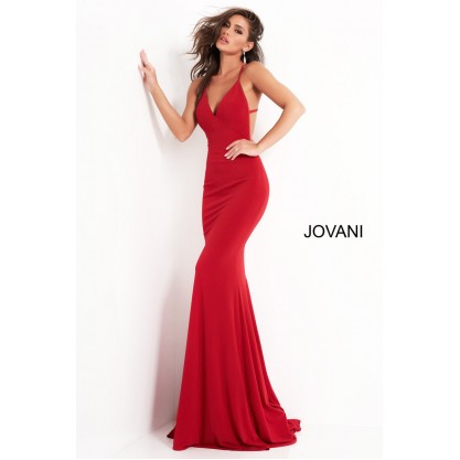 V Neckline Fitted Prom Dress By Jovani -00512