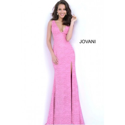 V Neck Fitted Prom Dress By Jovani -02472