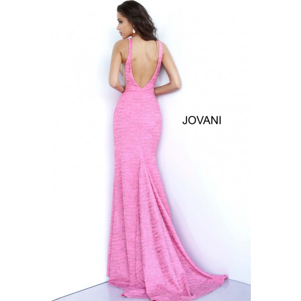 V Neck Fitted Prom Dress By Jovani -02472
