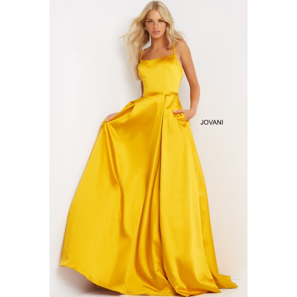 Satin A Line 2022 Prom Gown By Jovani -02536