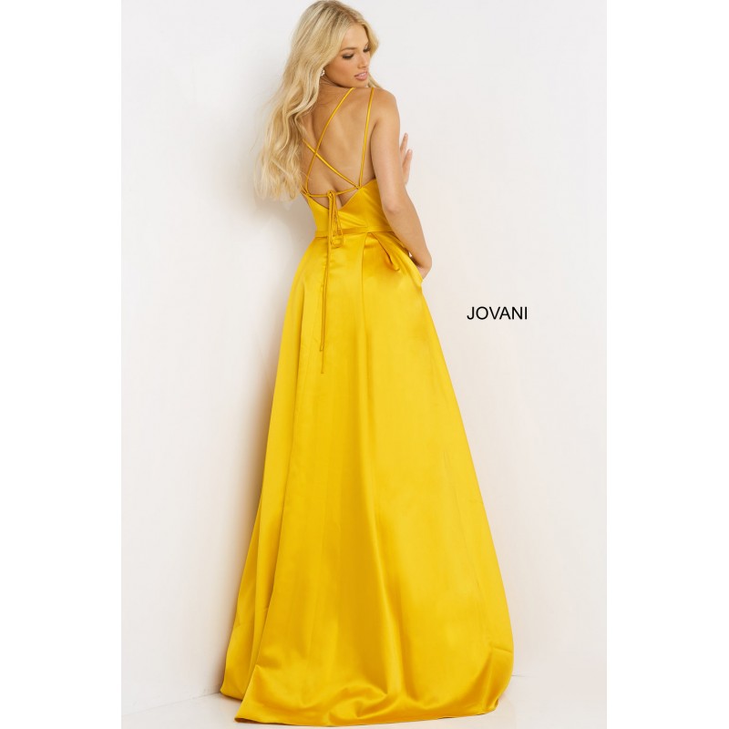 Satin A Line 2022 Prom Gown By Jovani -02536