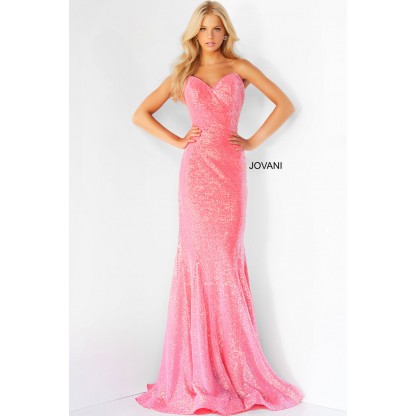 Strapless Sequin Prom Dress By Jovani -04831