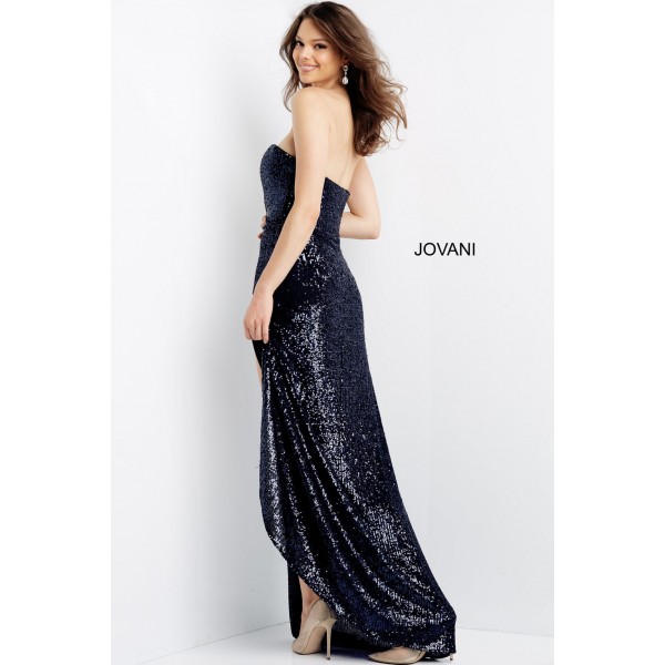 Plunging Neck Sequin Prom Dress By Jovani -04870