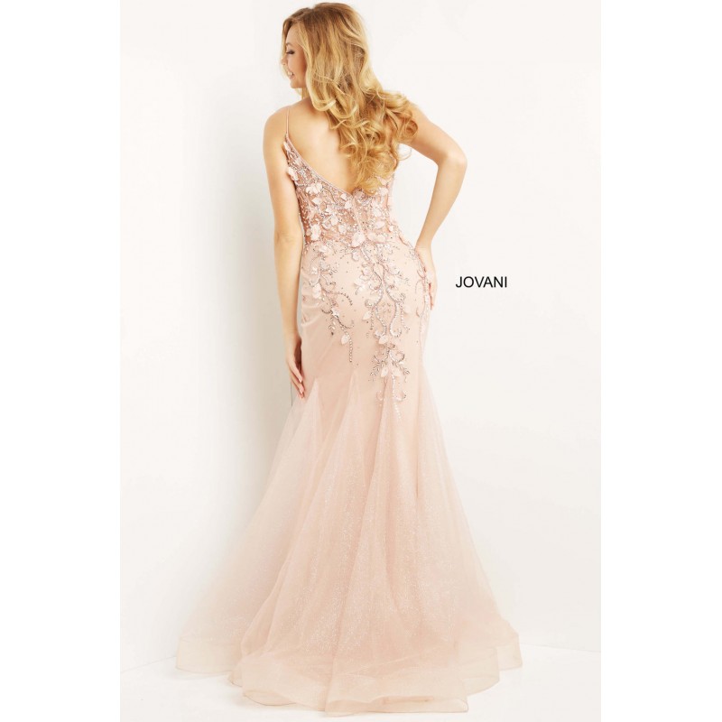Plunging Neck Mermaid Prom Dress By Jovani -05839
