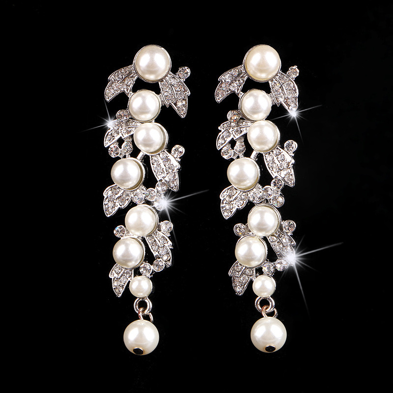 Beautiful Alloy/Rhinestones Ladies' Earrings