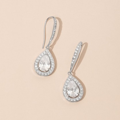 Shining Zircon Ladies' Earrings