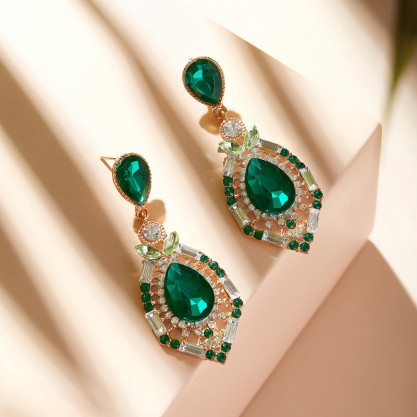Gorgeous Alloy/Rhinestones Ladies' Earrings