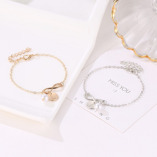 Elegant Alloy/Imitation Pearls Initial Bracelets Bracelets For Bridesmaid