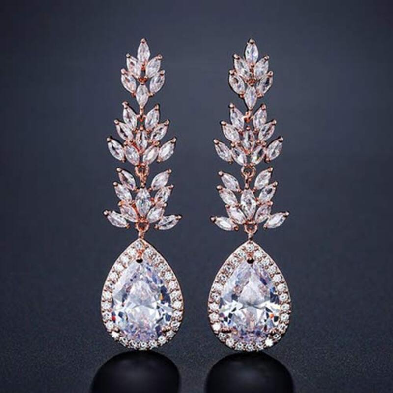 Ladies' Elegant Alloy/Zircon Cubic Zirconia Earrings For Bride/For Bridesmaid/For Mother