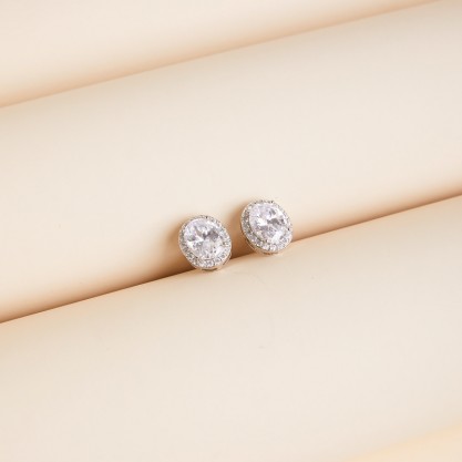 Ladies' Classic Zircon Earrings For Bride/For Bridesmaid/For Mother