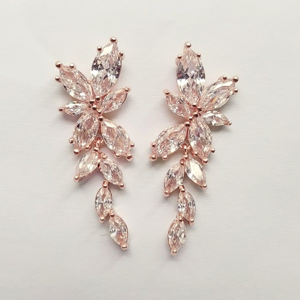 Ladies' Elegant Zircon Earrings For Bride/For Bridesmaid/For Mother