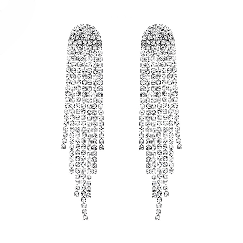Ladies' Beautiful Alloy/Rhinestones Earrings