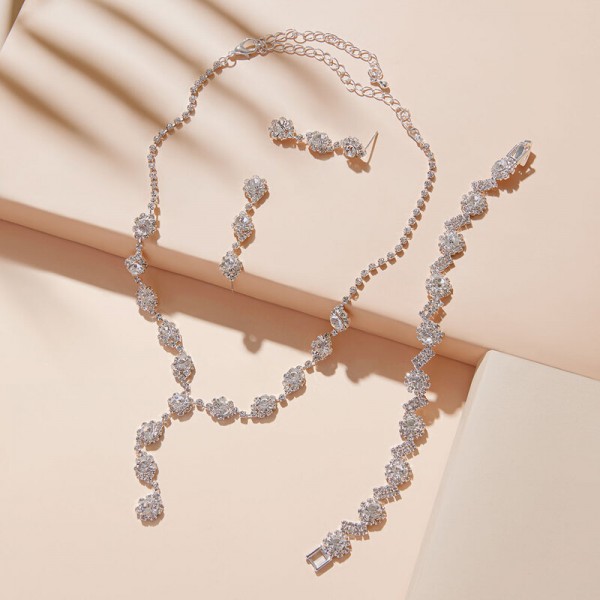 Ladies' Pretty Alloy/Rhinestones Jewelry Sets