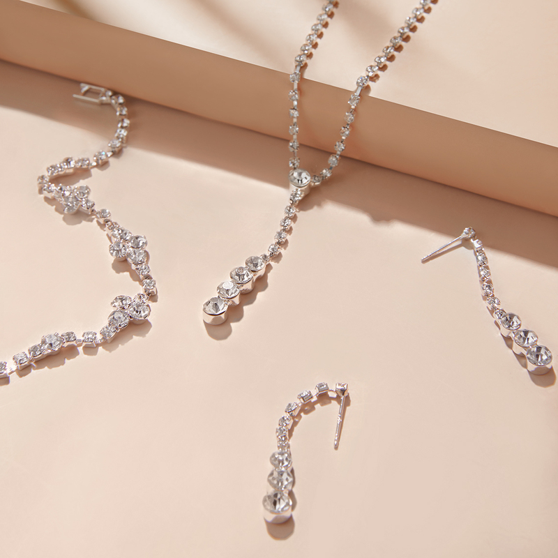Ladies' Shining Alloy/Rhinestones Jewelry Sets