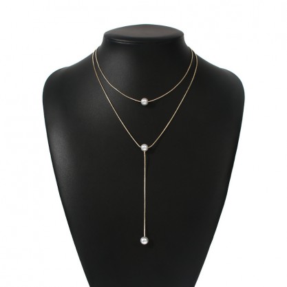 Ladies' Beautiful Alloy/Pearl Necklaces