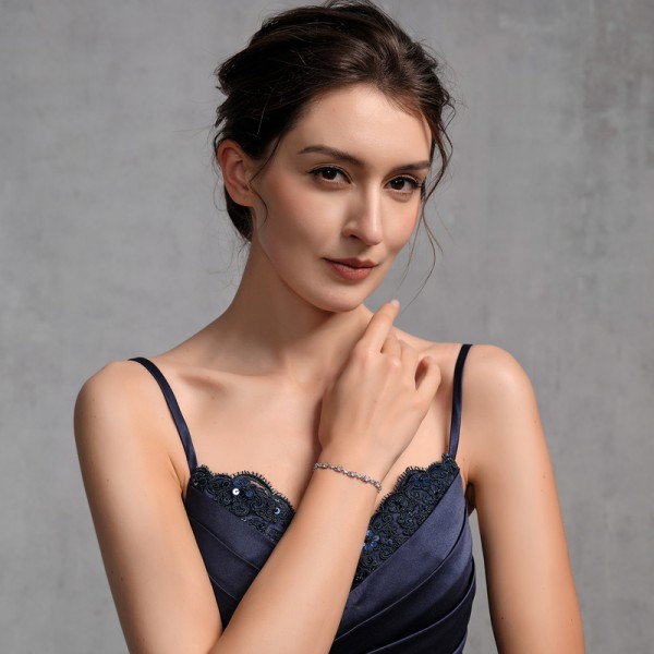 Ladies' Beautiful Copper/Zircon Cubic Zirconia Bracelets For Her