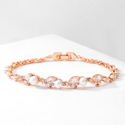 Ladies'/Couples' Elegant/Beautiful/Fashionable/Classic/Simple Copper Beads/Cubic Zirconia Bracelets