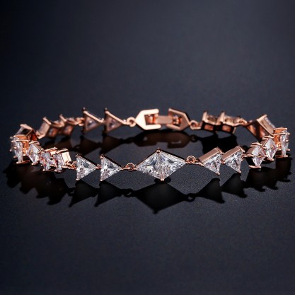 Ladies'/Couples' Elegant/Beautiful/Fashionable/Classic/Simple Copper/Zircon Beads/Cubic Zirconia Bracelets