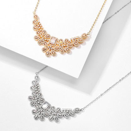 Ladies'/Couples' Elegant/Beautiful/Fashionable/Classic/Simple Copper/Zircon Necklaces