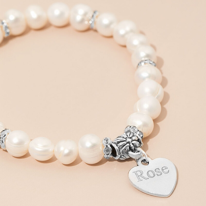 Personalized Child's Personalized Pearl Bracelets For Bridesmaid/For Friends