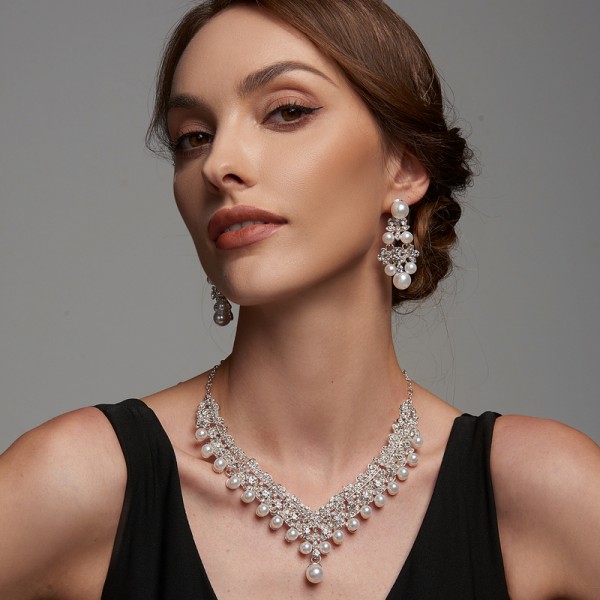 Gorgeous Alloy/Pearl Ladies' Jewelry Sets