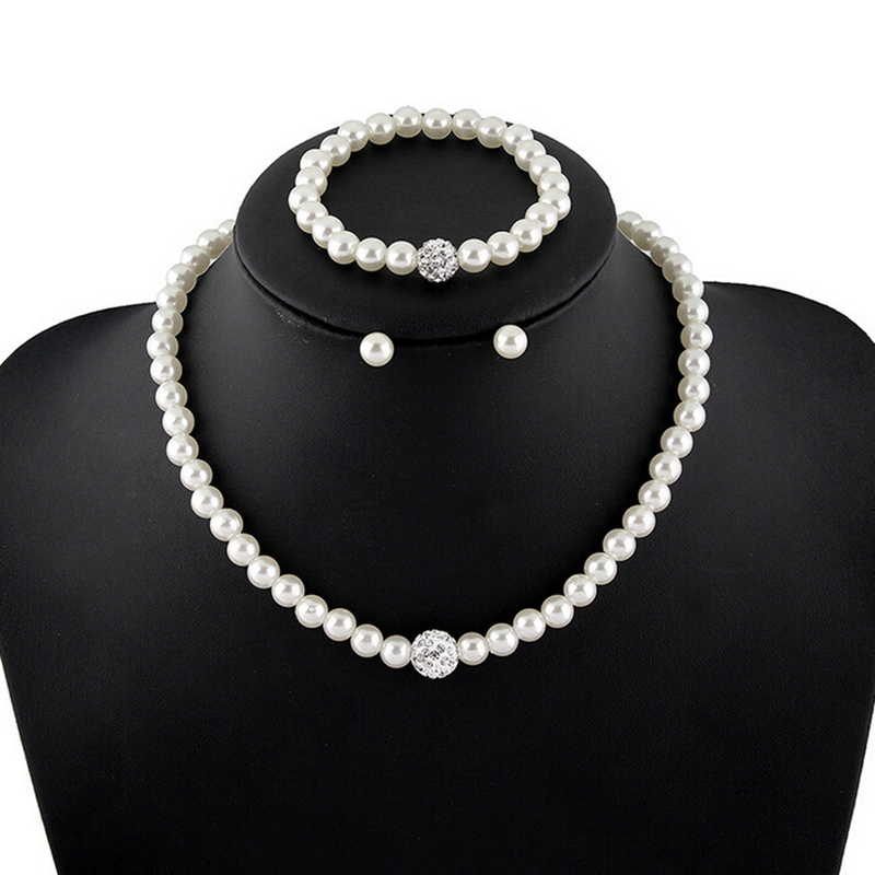 Gorgeous With Imitation Pearls Ladies' Jewelry Sets