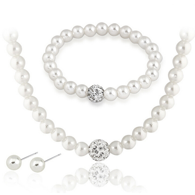 Gorgeous With Imitation Pearls Ladies' Jewelry Sets
