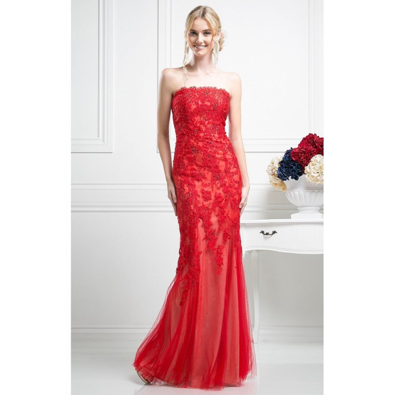 Beaded Lace Sheath Dress by Cinderella Divine -CH21