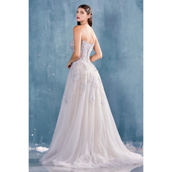 Strapless Ethereal Garden Tulle Ballgown by Andrea and Leo -A0746