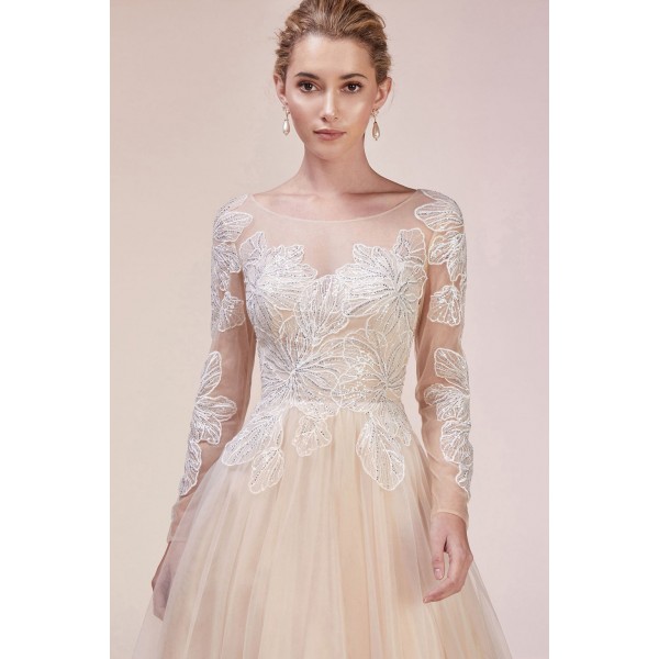 Hibiscus Lace Tulle Gown by Andrea and Leo -A0586