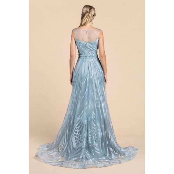 Butterfly Wing Lace Gown by Andrea and Leo -A0106